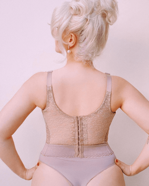 Reggiseno senza ferretto a fascia lunga con coppe espandibili e pizzo | Modello 2202-6