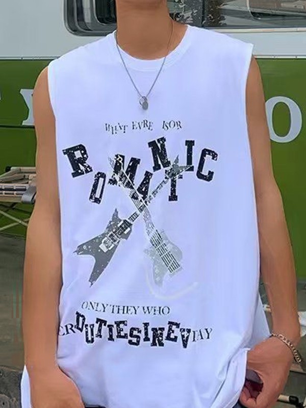 Chaleco gráfico de banda romántica vintage para hombre-2