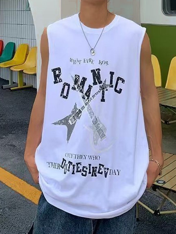 Chaleco gráfico de banda romántica vintage para hombre-3
