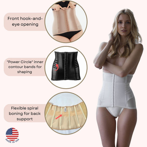 Cincher in vita con pannello in raso Shapette Powermesh | Stile 821-1